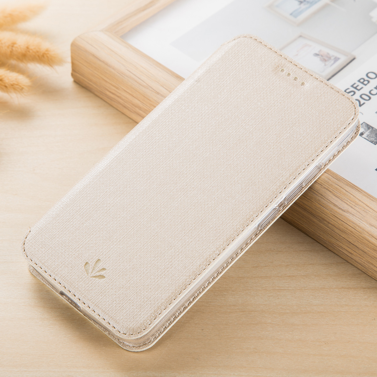 

VILI DMX Lederstandardhalter Cover Für Nokia 8 Sirocco - Gold, Nokia 8 Sirocco