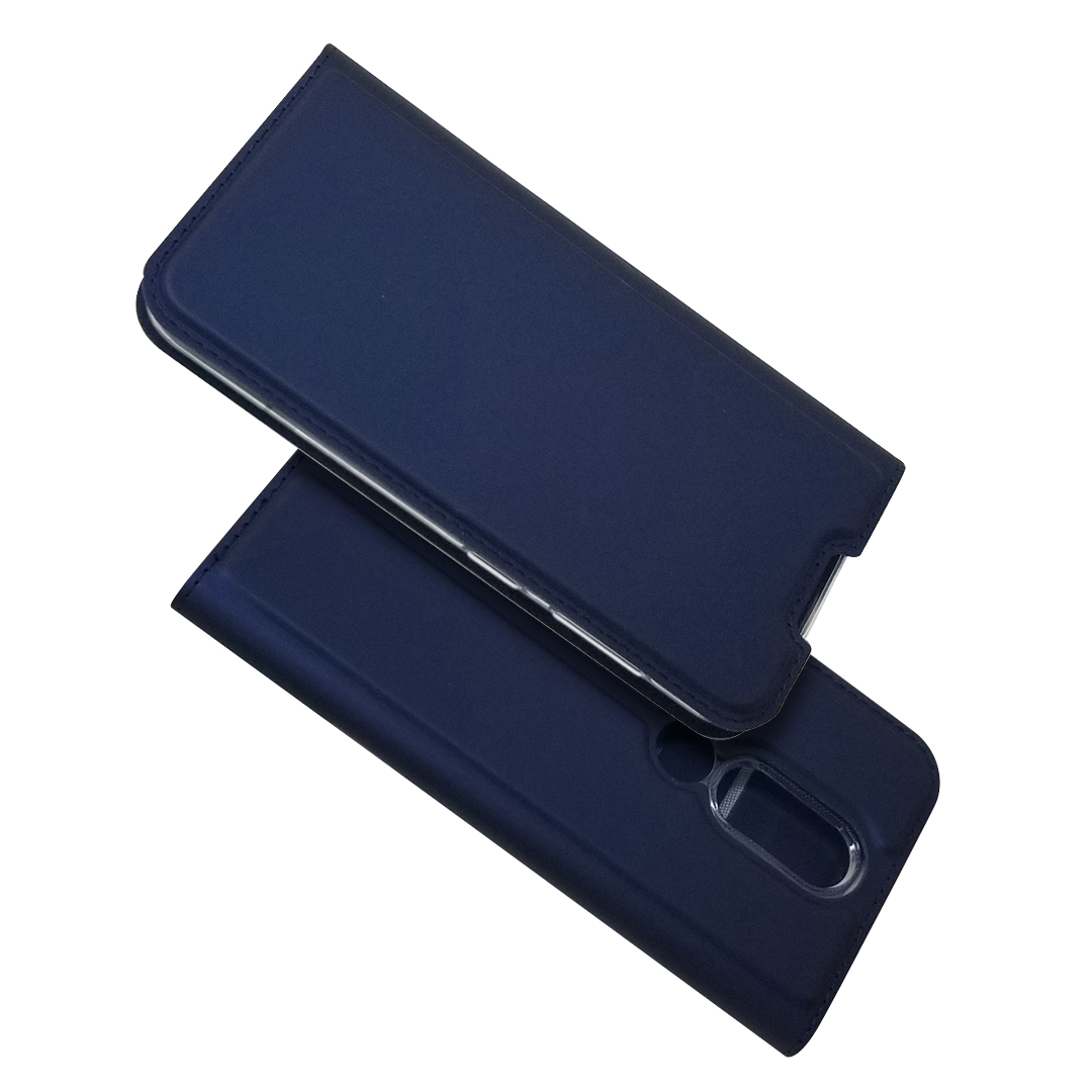 

Cuir D'adsorption Magnétique Avec Boîtier du Support de Carte Pour Nokia 4.2 (2019) - Bleu