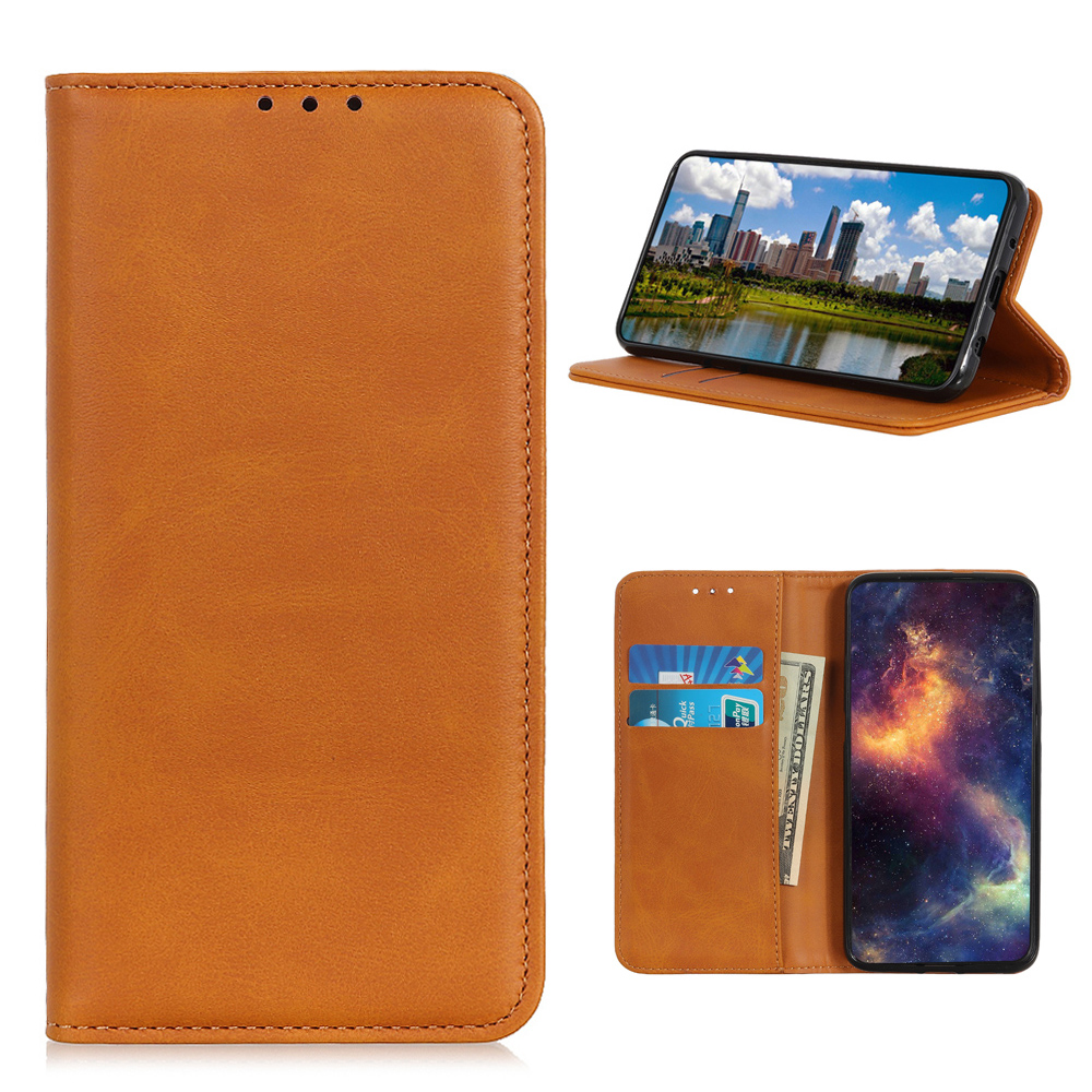 

Auto-absorbierte Split Leather Wallet Case Für Nokia 3.4 - Braun, Nokia 3.4
