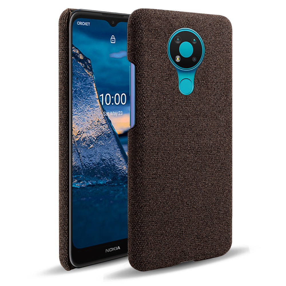 

Stofftextur Kunststoff Hartschützer Für Nokia 3.4 - Kaffee, Nokia 3.4