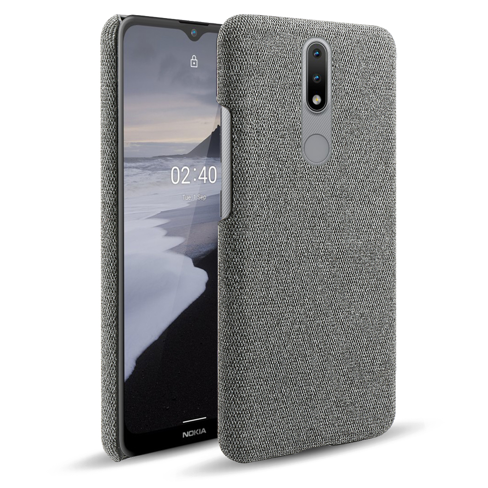 

Tuch Textur Hartplastik Telefonabdeckung Für Nokia 2.4 - Dunkelgrau, Nokia C20