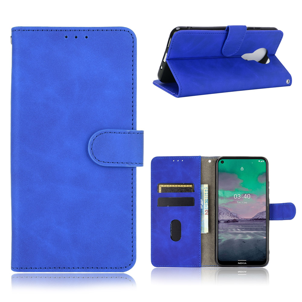 

Delicate PU Leather Wallet Cell Phone Case for Nokia 3.4 - Blue, Nokia Nokia 2.4
