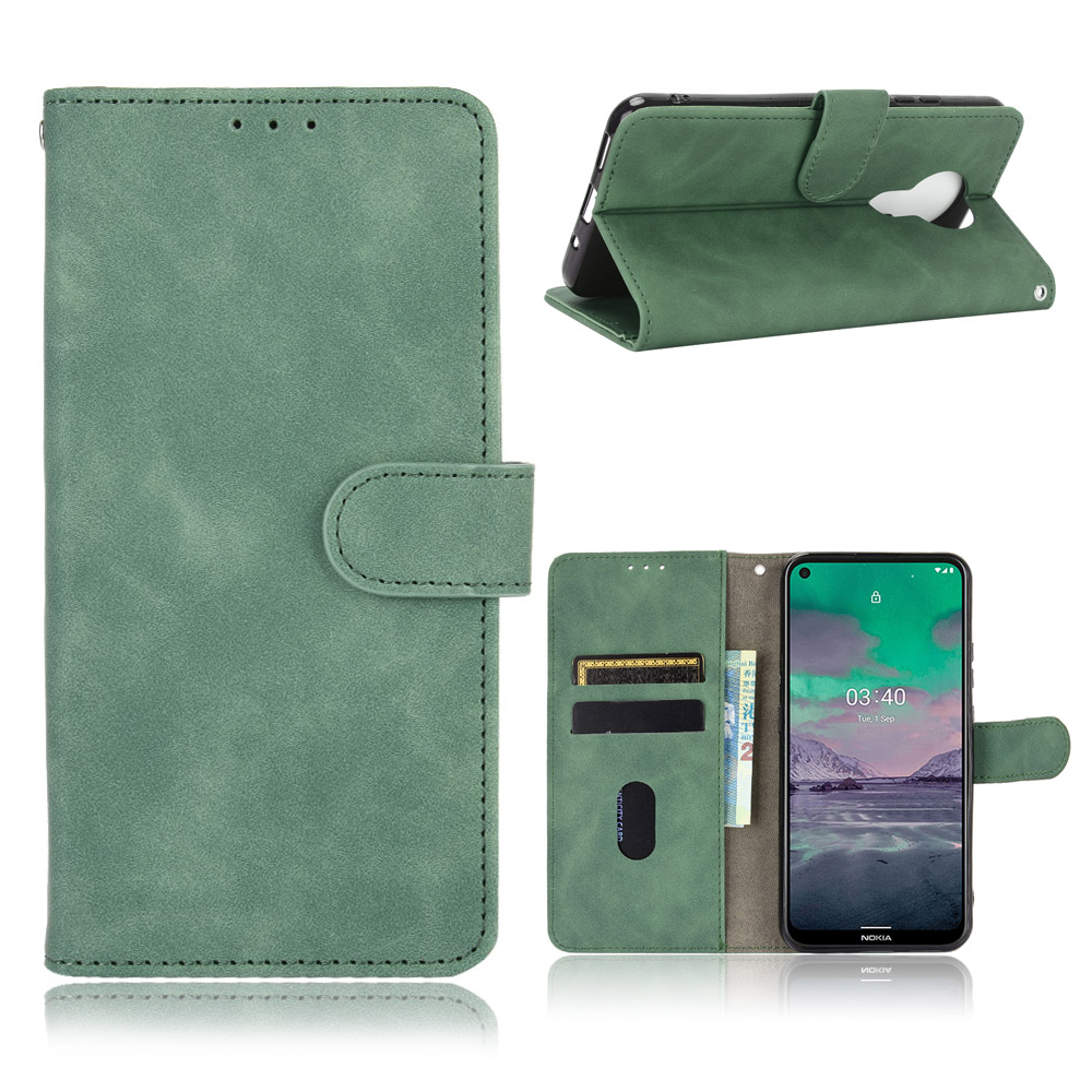 

Delicate PU Leather Wallet Cell Phone Case for Nokia 3.4 - Green, Nokia Nokia 2.4