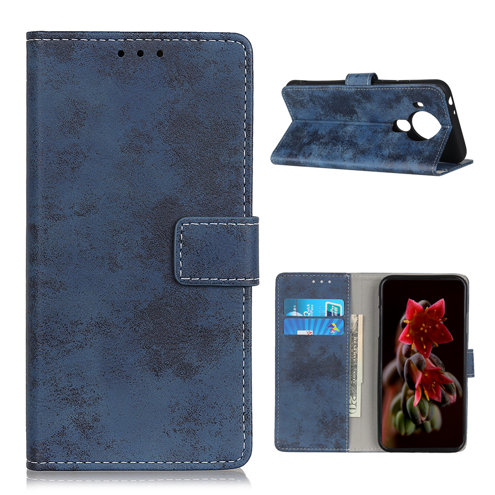 

Leder -brieftasche Telefonschutzhülle Für Nokia 5.4 Retro -stil -shell - Blau, Nokia 5.4