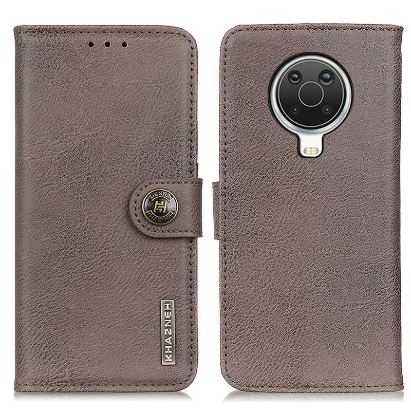 

Khazneh Magnetic Buckle Design Wallet Stand PU Leder Telefon Shell Hülle Für Nokia 6.3 / G10 / G20 - Grau, Nokia 6.3