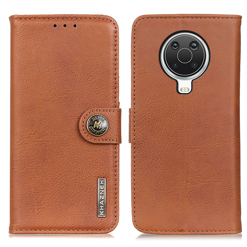 

Khazneh Magnetic Buckle Design Wallet Stand PU Leder Telefon Shell Hülle Für Nokia 6.3 / G10 / G20 - Braun, Nokia 6.3