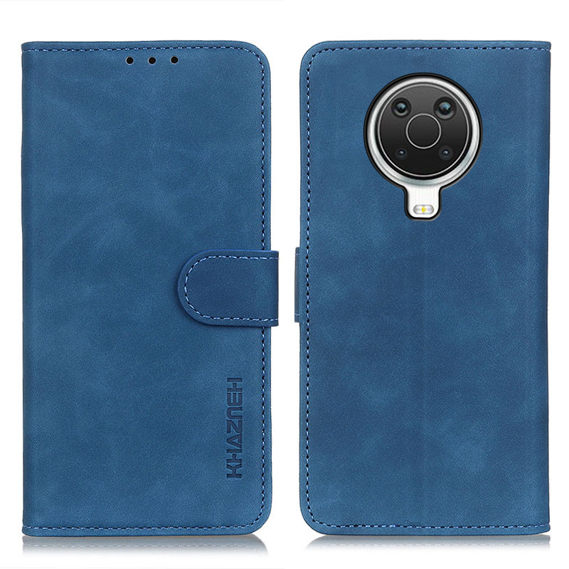 

Khazneh Wallet Design Folio Flip Retro Style PU Ledertaste Für Nokia 6.3 / G10 / G20 - Blau, Nokia 6.3