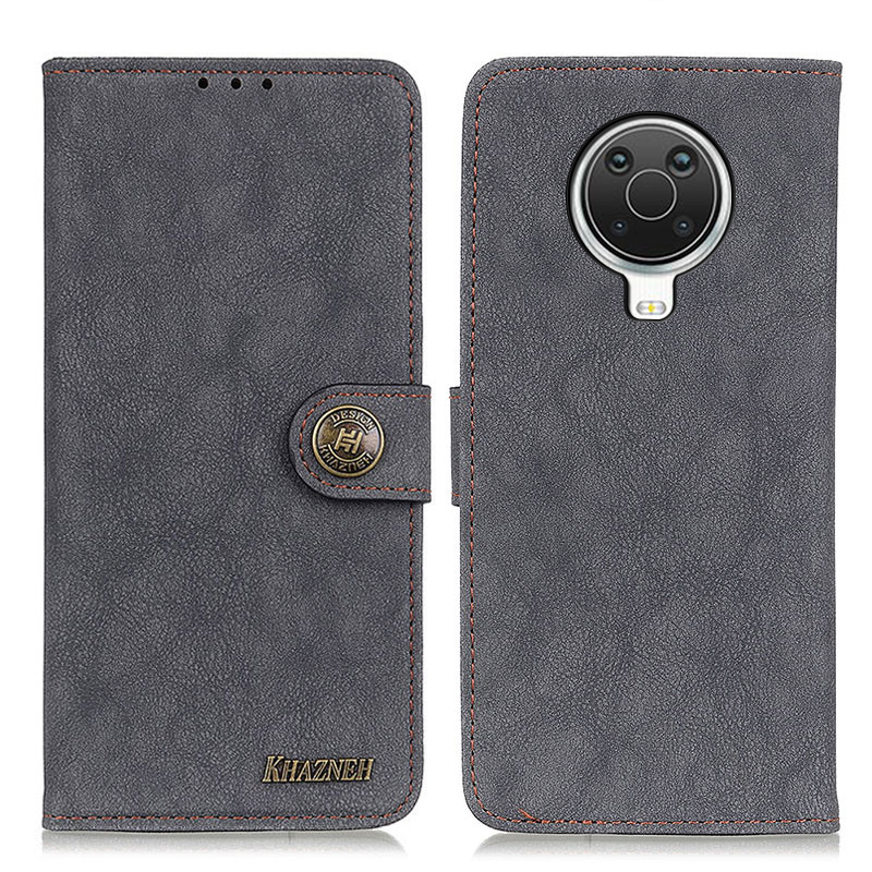 

Khazhen Vantage Strukturierter Flip Ständer Geteilte Lederbrieftasche Für Nokia 6.3 / G10 / G20 -schutzabdeckung - Grau, Nokia 6.3