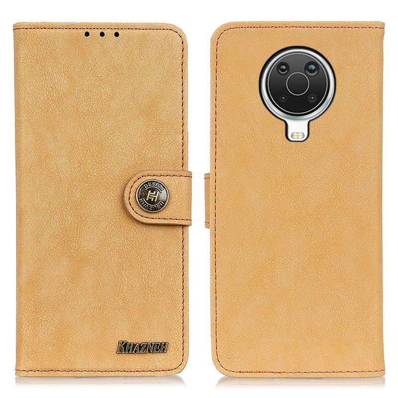 

Khazhen Vantage Strukturierter Flip Ständer Geteilte Lederbrieftasche Für Nokia 6.3 / G10 / G20 -schutzabdeckung - Khaki, Nokia 6.3