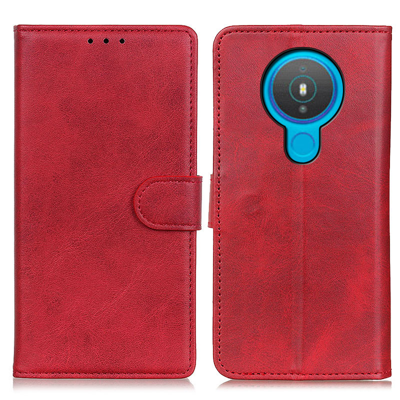 

Brieftaschenstand Design Vollschutz PU Leder Telefon Hülle Deckung Für Nokia 1.4 - Rot, Nokia 1.4