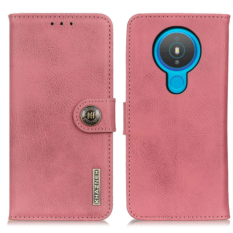 

Khazneh Leder Brieftaschenstand Hülle Für Nokia 1.4 - Rosa, Nokia 1.4