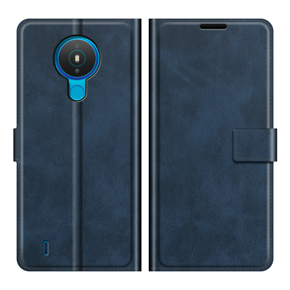 

Magnetischer Verschluss Lederschockdelie -hülle Wallet Standabdeckung Für Nokia 1.4 - Blau, Nokia 1.4