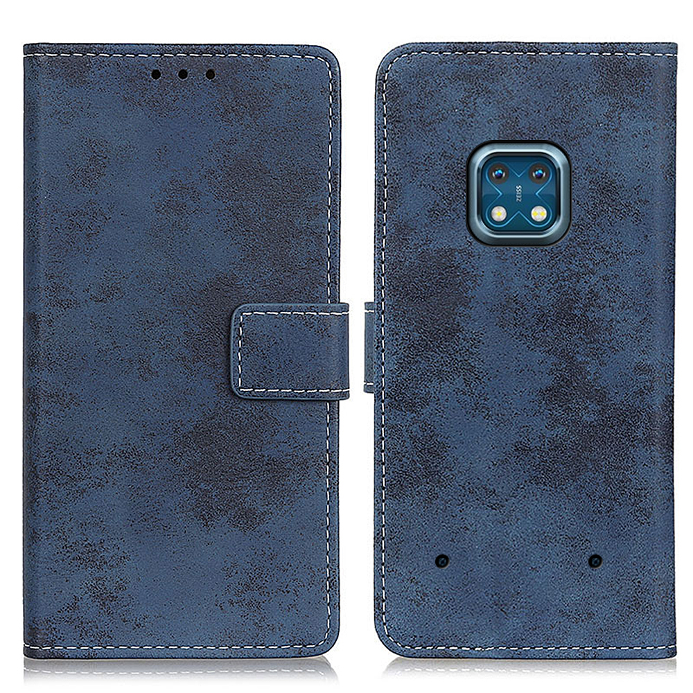 

PU-Leder-Vintage-Stil-Anti-Drop-Wallet-Stand-Design-Telefon-Abdeckung Für Nokia XR20 - Blau, Nokia XR20 5G
