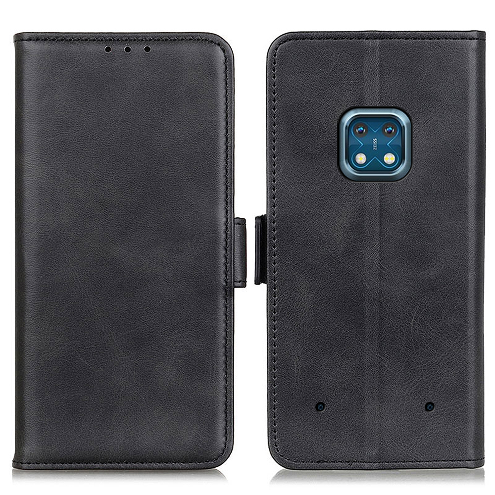

Seite Magnet Claspe Anti-drogen-leder-wallet-ständer Design Telefonabdeckung Für Nokia XR20 - Schwarz, Nokia XR20 5G