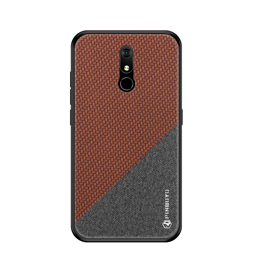 

Pinwuyo Honors Series Anti-Drop Protecter PU Leather Revêtement TPU Couverture Pour Nokia 3.2 - Brun