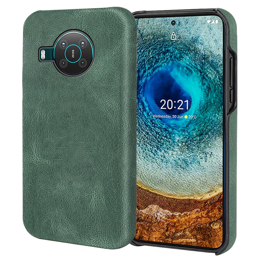 

PU-Leder-beschichteter PC-Anti-Scratch-Gehäuse Gut Geschützte Drop-Proof-Handy-Shell Für Nokia X10 / X20 - Grün, Nokia X10 5G