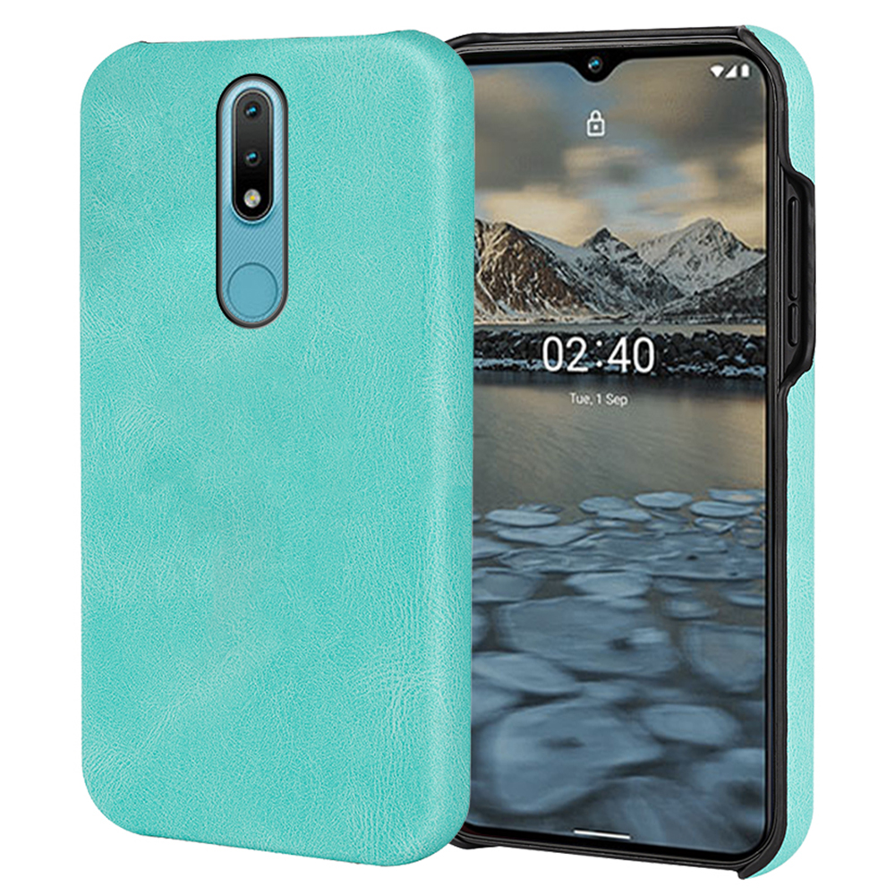 

Ultra-dünn Anti-drogen-pu-leder-handy-hülle Hartpc-shell Für Nokia 2.4 - Hellgrün, Nokia 2.4