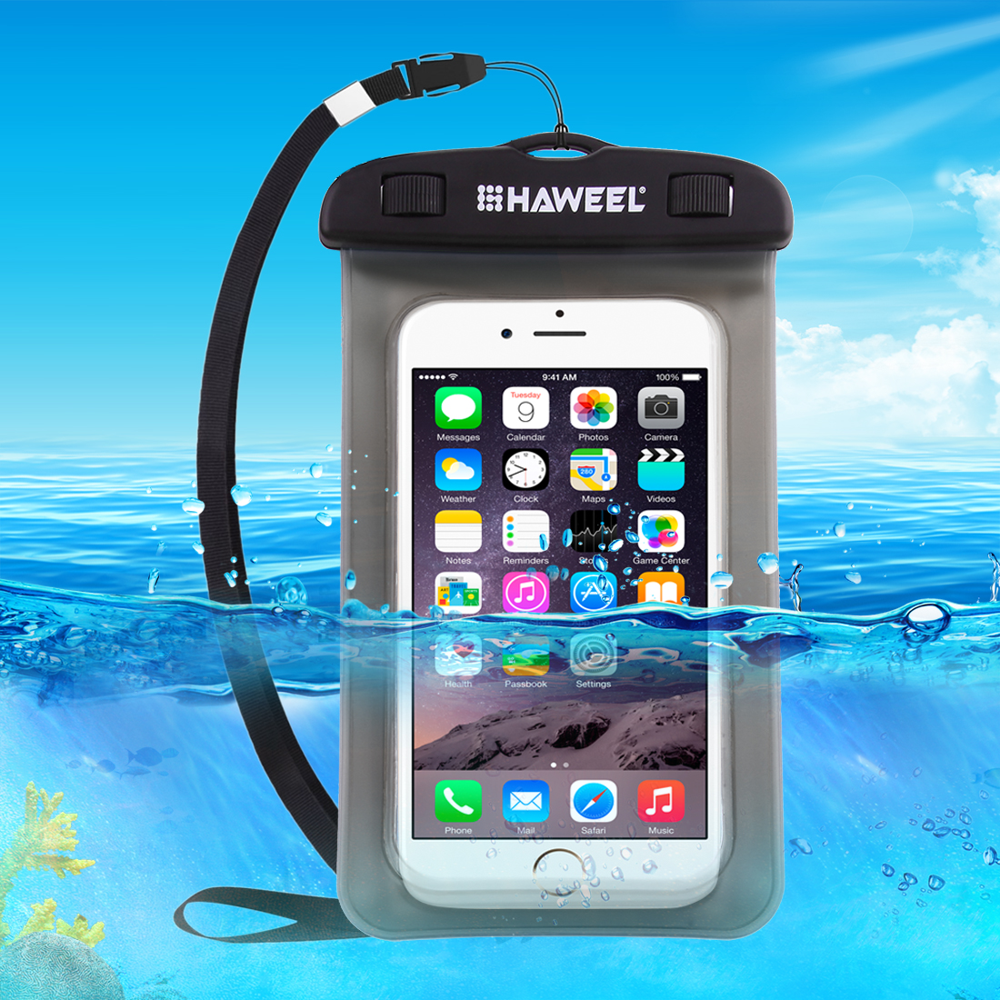 

Hawel HWL-7002 Универсальный Водонепроницаемый Пакетный Чехол Для IPhone X / 8 Plus, Размер: 21 Х 11,5 Х 1,2 См - Серый, iPhone 8 Plus 5.5 inch