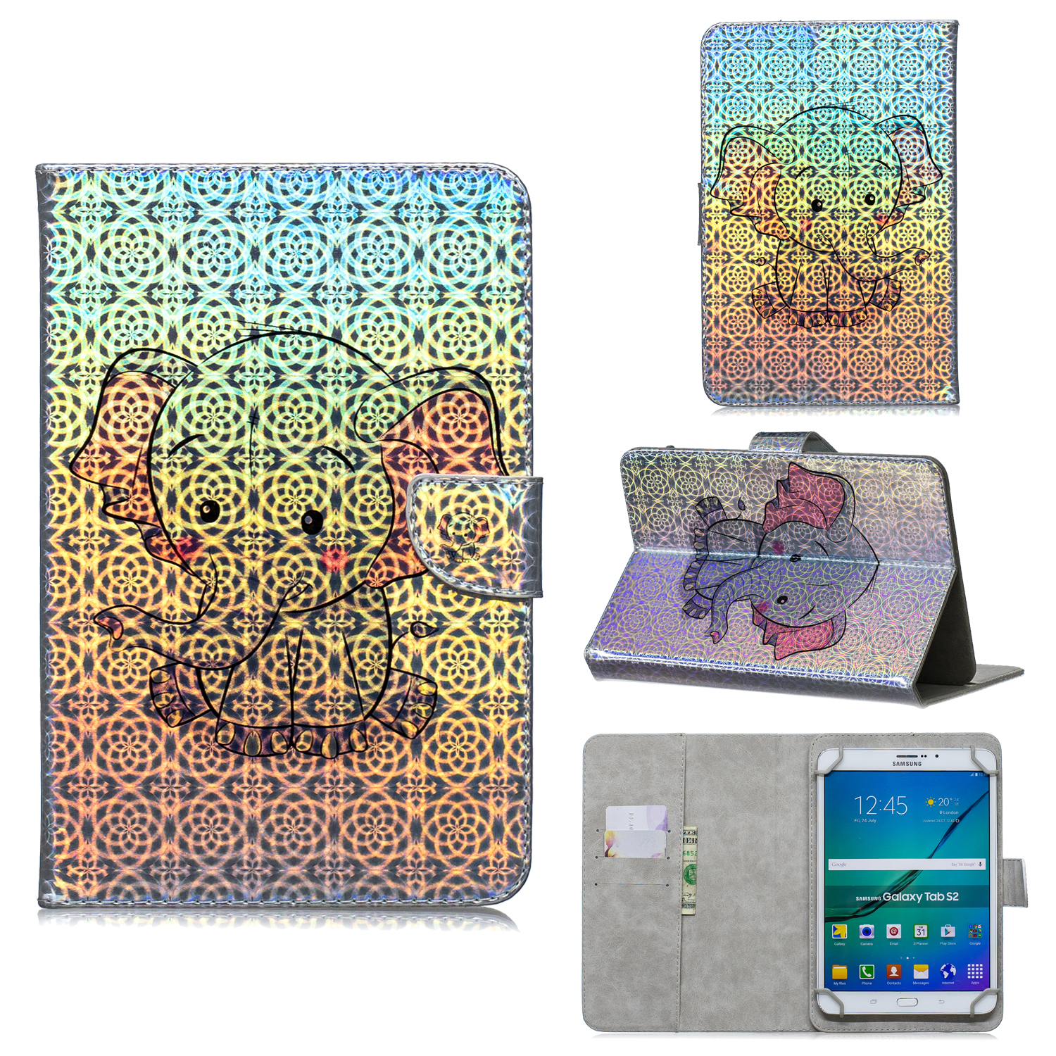 

Universal 10-inch Patterned Tablet PU Leather Card Holder Case for iPad 9.7 (2018) / Lenovo Tab 4 10 Plus - Elephant, iPad 9.7-inch (2018)