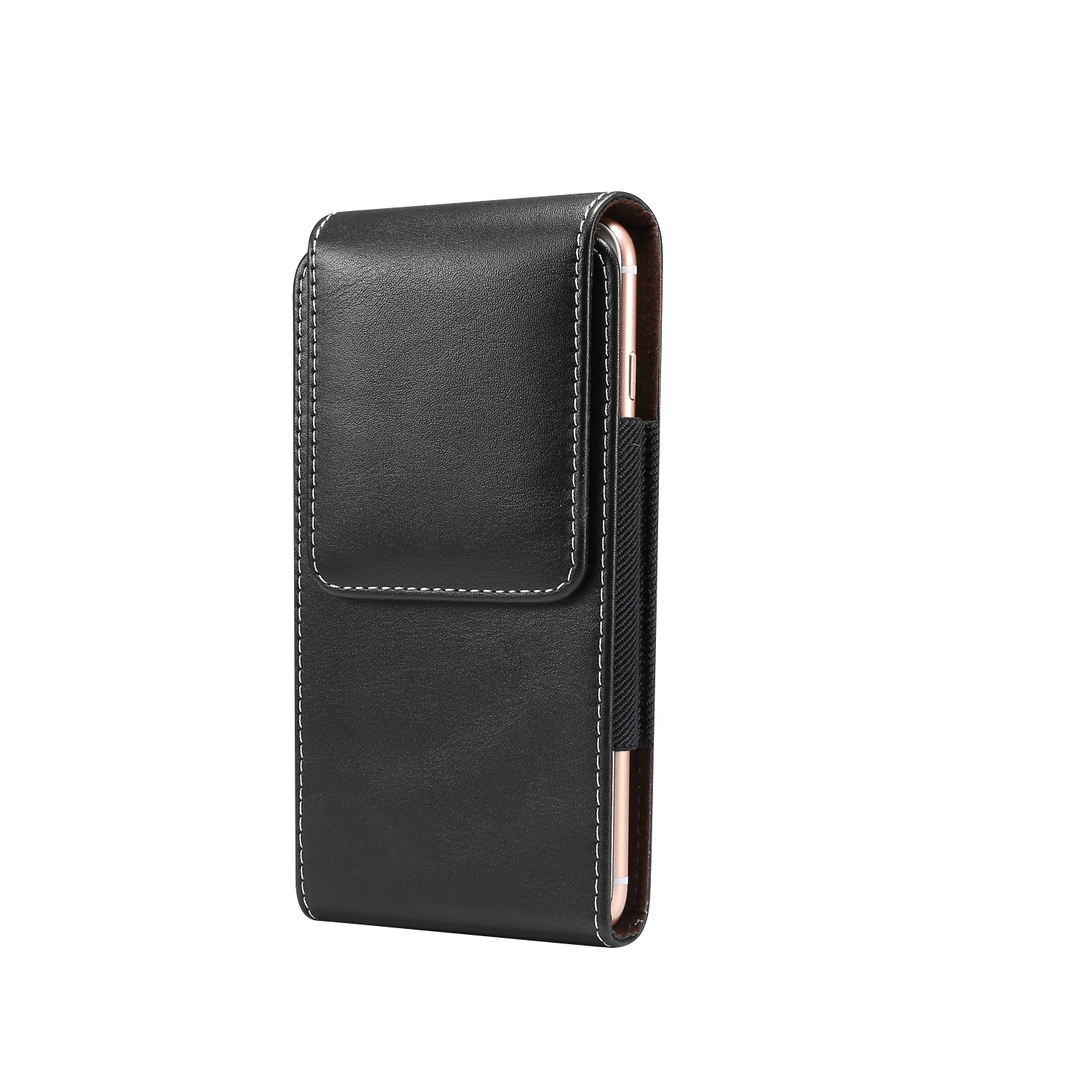 

6.3 inch Universal Wear-resistant Leather Belt Clip Phone Pouch Case for iPhone Samsung Huawei Etc., iPhone 11 Pro 5.8 inch