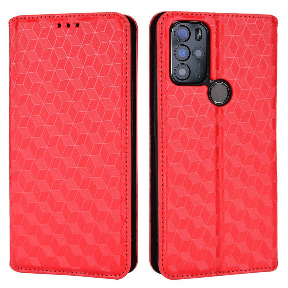 

Magnetische Absorptionsquadrate Prägen Lederhülle Für Blu G91 Pro 4G, Brieftaschenständer Design Mobiltelefongehäuse Zubehör - Rot, BLU G91 Pro 4G