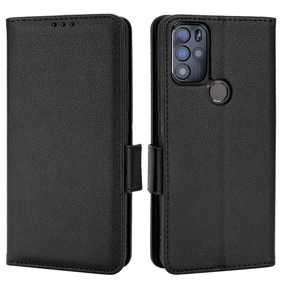 

Für Blu G91 Pro 4G Seitenschnalle Litchi Textur Leder Telefonhülle Anti-drogen-fingerabdruck-freie Brieftaschenständer Design PU Leder Schutzabdeckung - Schwarz, BLU G91 Pro 4G