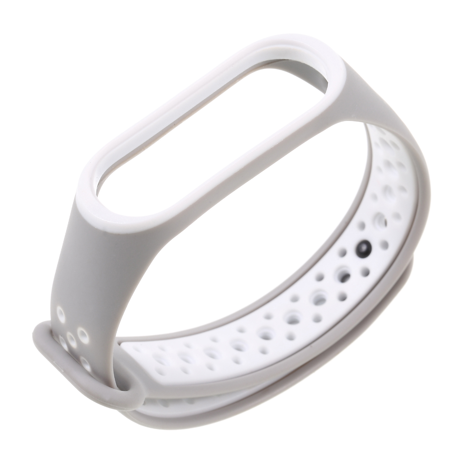 

Bi-color Soft Silicone Wrist Land Bess Для Xiaomi Mi Smart Band 4 / Mi Band 3 - Серый / Белый, Xiaomi Mi Smart Band 4
