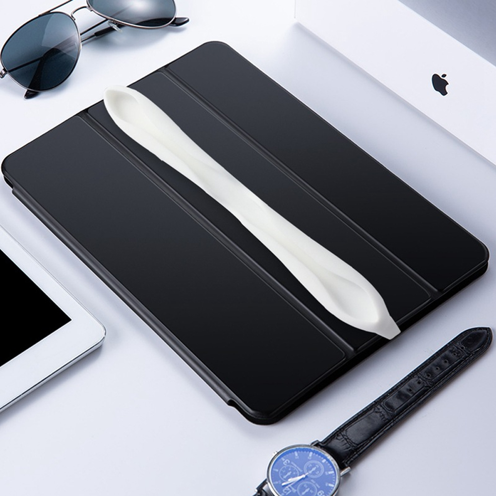 

Soft Silicone Pocket Sleeve Holder with Band for Apple Pencil 2 / Apple Pencil - White, iPhone 12 mini