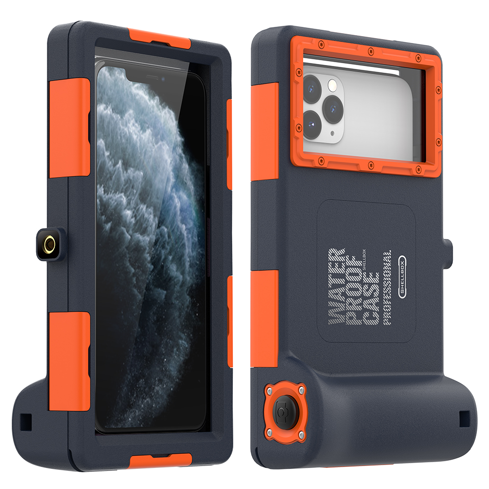 

Shellbox 15m IPX8 Wasserdichtes Tauchkoffer Unterwasser-telefonabdeckung Für Iphone Samsung, Universal