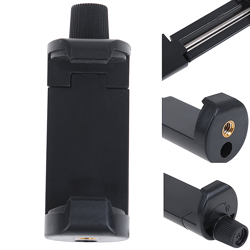 

5208 Expandable Phone Tripod Mount Adapter Clip Support Holder Vertical Horizontal for Android iPhone, Universal