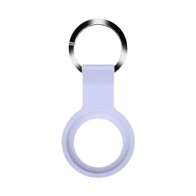 

Мутативный Мягкий TPU Защитный Чехол Для Чехла Для Apple Airtag Locator с Анти-lost Caychain - Светло-фиолетовый, AirTag