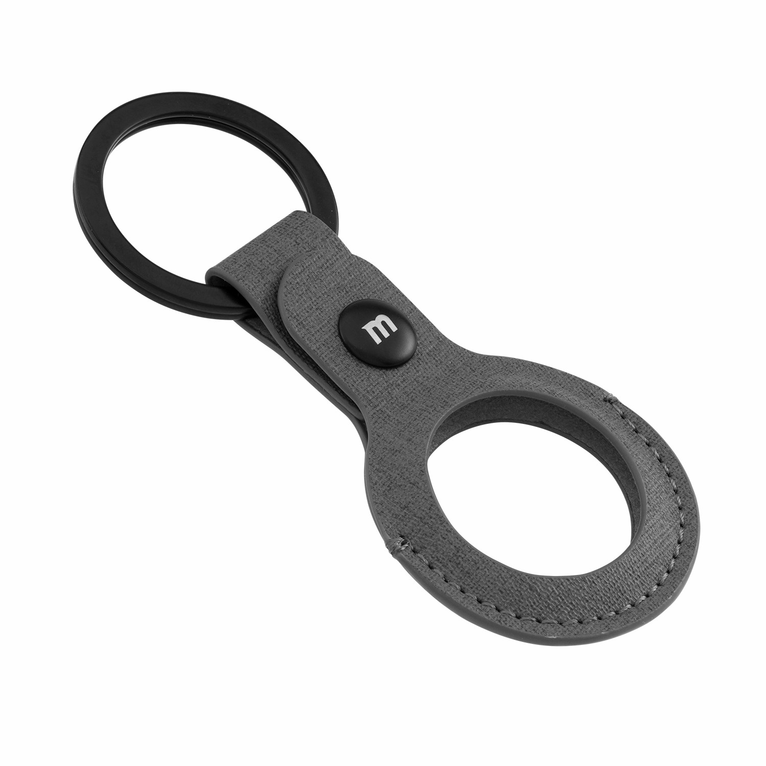 

MOMAX PU Leather Protective Case Cover with Key Ring for Apple AirTag Locator - Dark Grey, AirTag