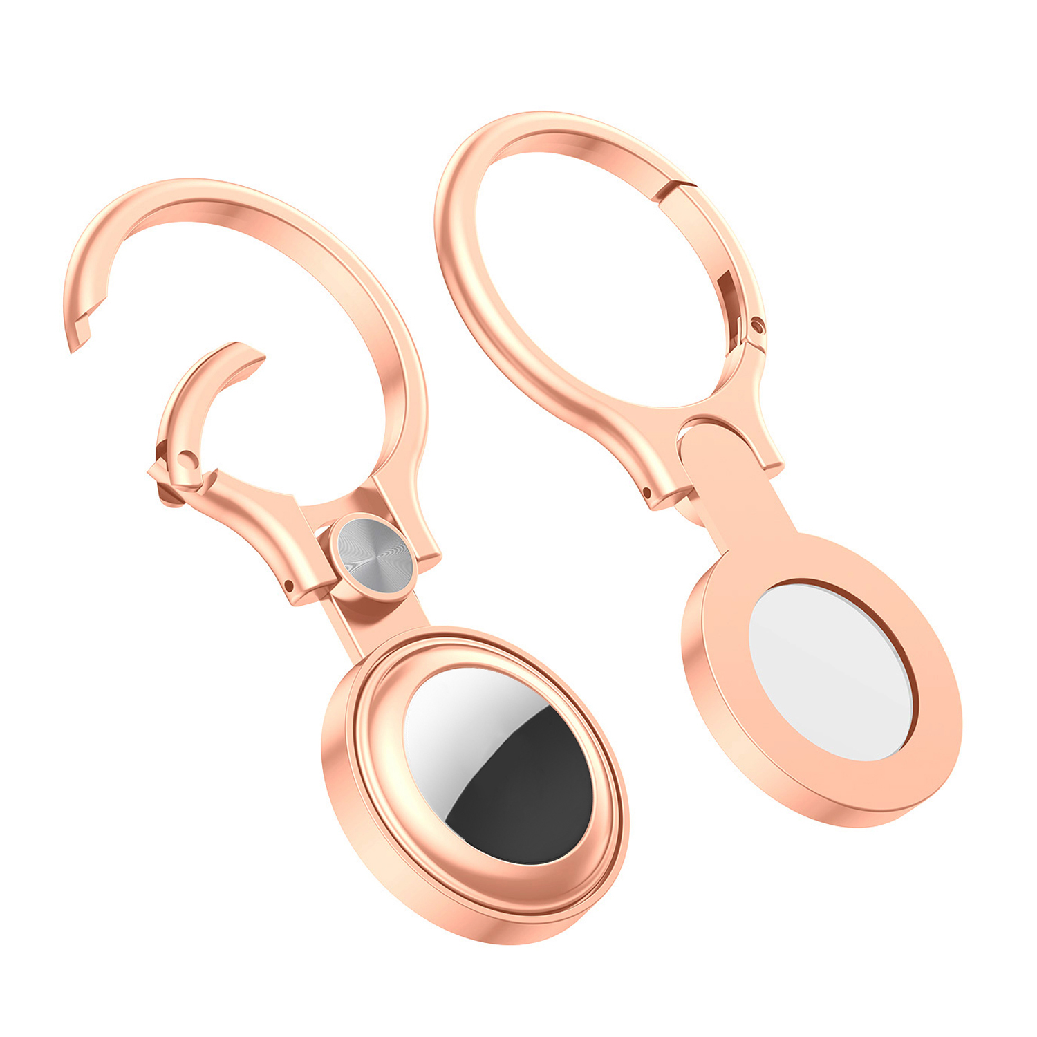 

Metal Protective Cover with Ring Hook for AirTag - Rose Gold, AirTag