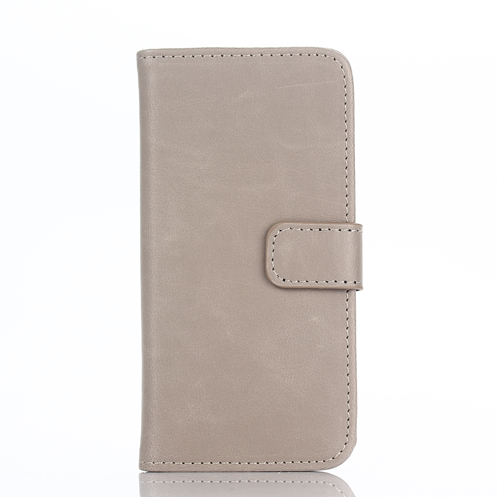 

For iPod Touch 6 Retro Crazy Horse Wallet Leather Stand Case Cover - Grey, iPod Touch 6