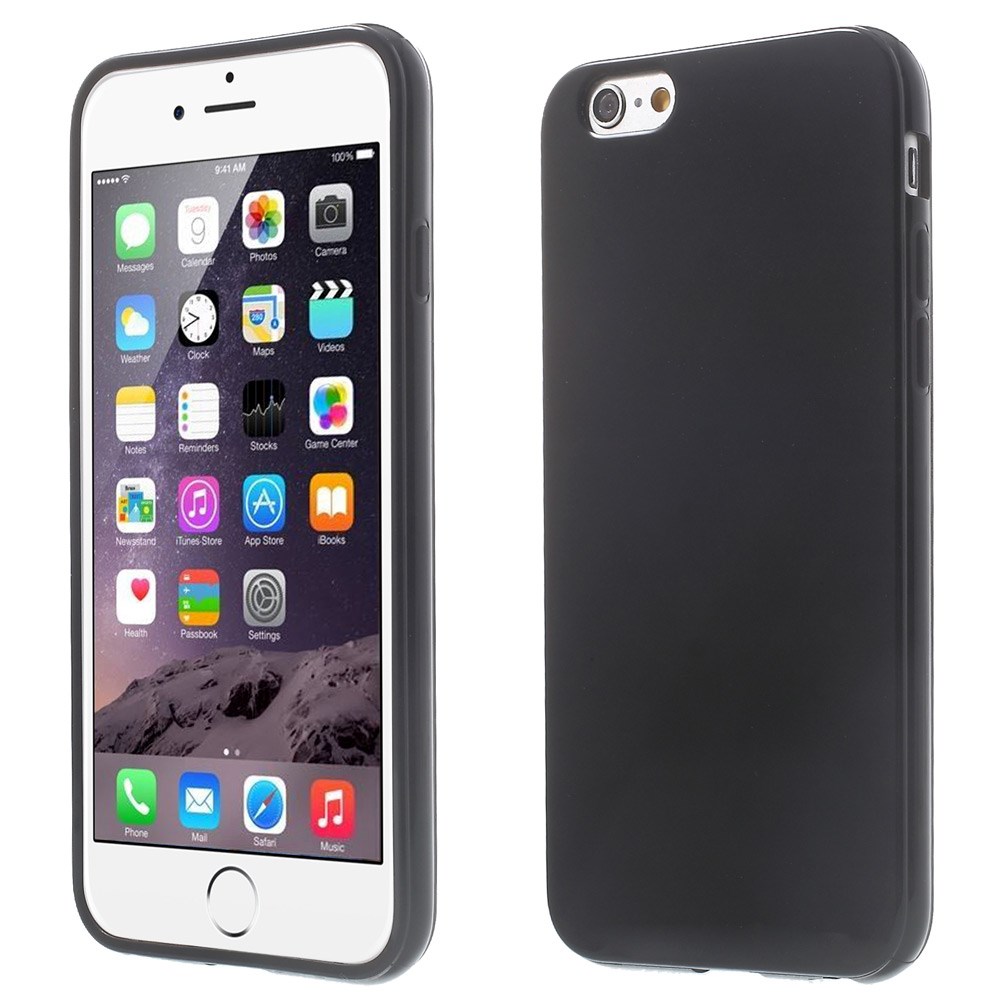 

Solid Color Glossy TPU Gel Case for iphone 6 / 6s - Black