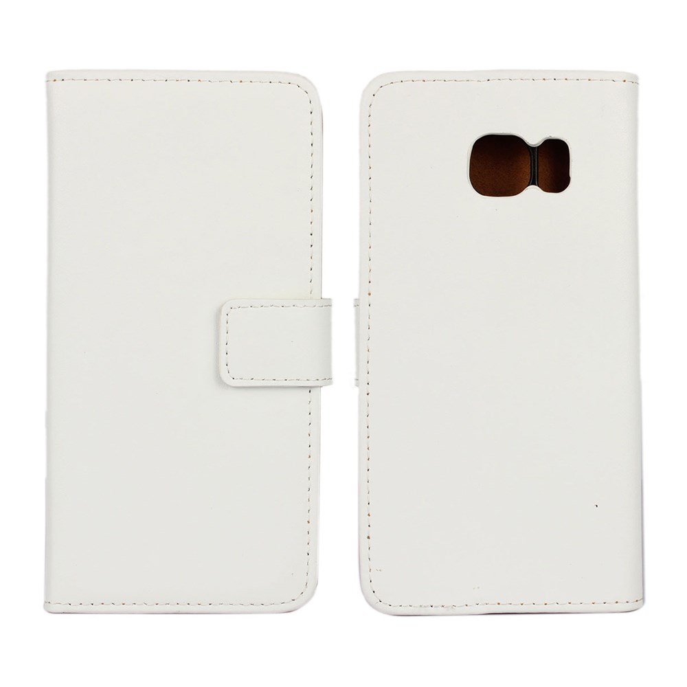

Genuine Split Leather Wallet Case for Samsung Galaxy S6 Edge G925 with Stand - White, Galaxy S6 Edge G925
