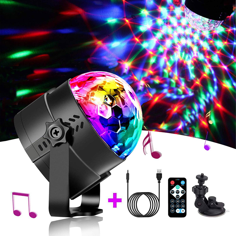 

Remote Control Magic Ball Moving Head Crystal Party Stage Light USB Powered