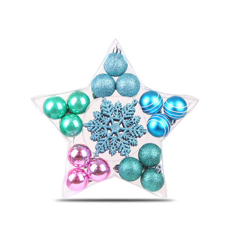 

24PCS/Set Assorted Decorative Christmas Ball and Snowflake Ornaments - Style A