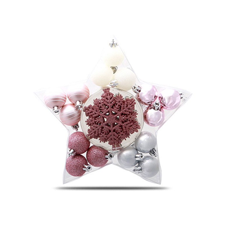 

24PCS/Set Assorted Decorative Christmas Ball and Snowflake Ornaments - Style B