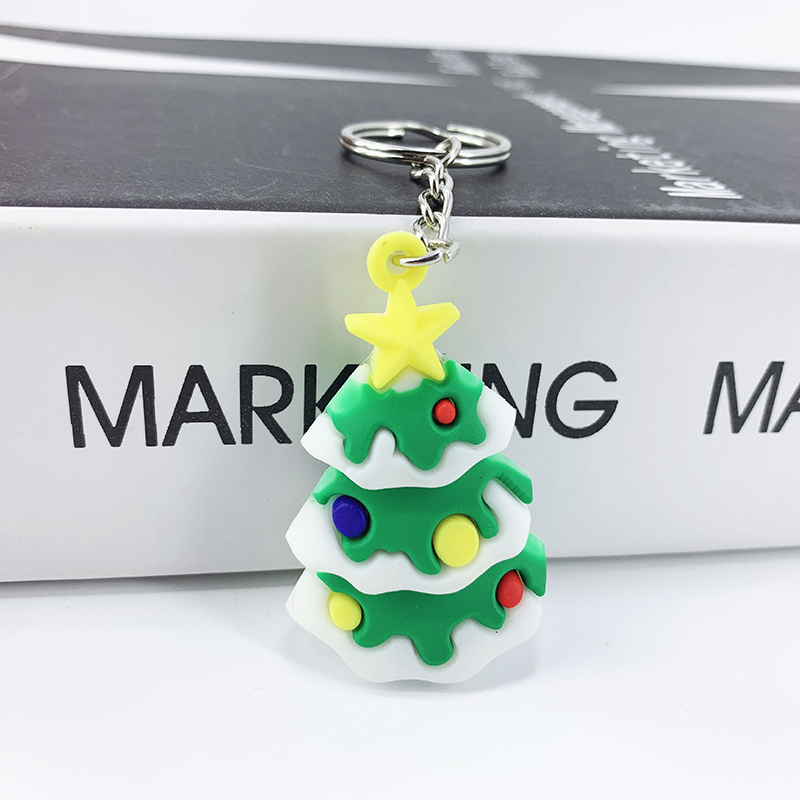 

Christmas Festival Keychain Cute Car Keyring Cell Phone Key Chain Key Holder - Tree