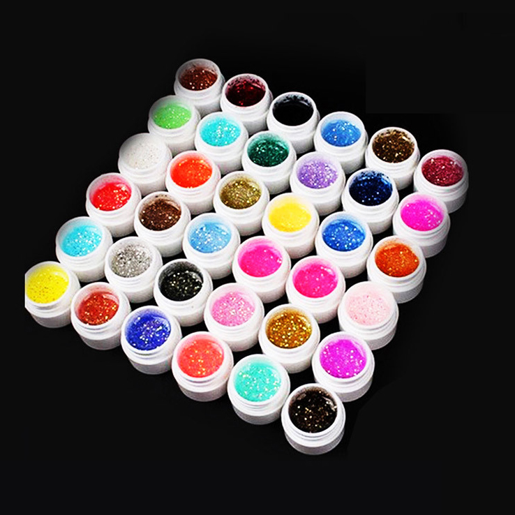 

36 Colors 5ml Pretty Tips Nail Art DIY Decoration Set - Glitter Paillette