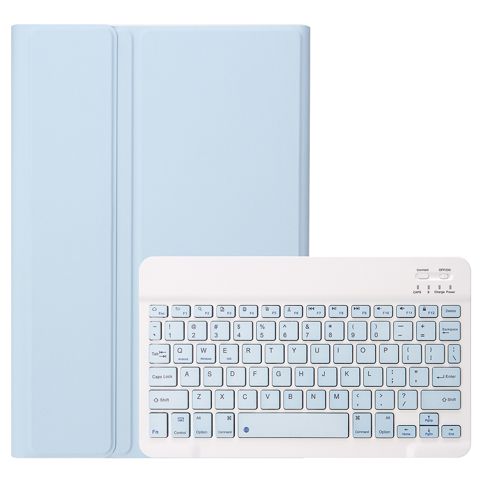 A098B For iPad Air 11 (2026) / (2025) / (2024) / iPad Air (2020) (2022) Case Bluetooth-compatible Keyboard Cover with Pen Slot - Baby Blue