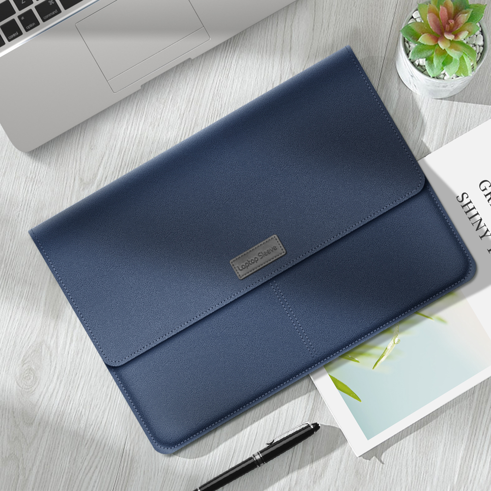 

Leather Laptop Tablet Protective Bag Laptop Sleeve for 15'' Laptop - Blue