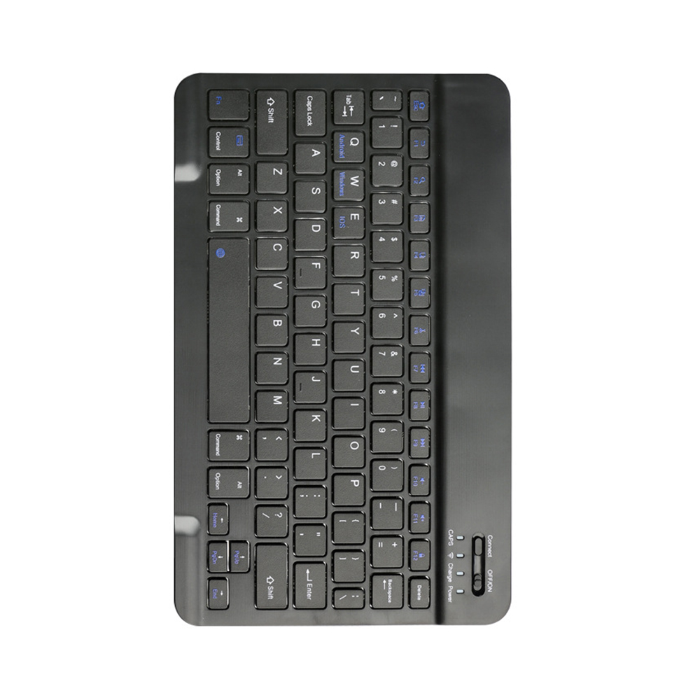 10 Inch Wireless Bluetooth-compatible Keyboard with 12 Function Keys for Smartphone/Tablet/Laptop - Black