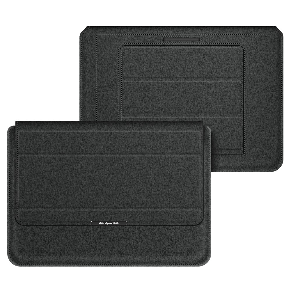 

Für 11/12 -Zoll -Notebook -Aufbewahrungstasche PU Leder Faltbarer Ständer Magnetlap Laptop -Hülle - Schwarz, Macbook Air 11 inch (2015)