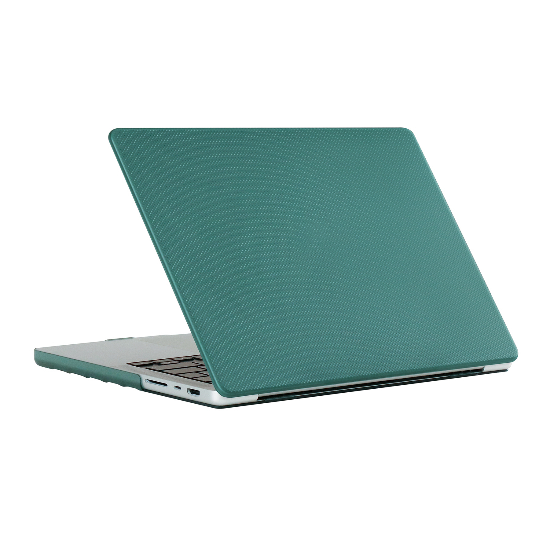 

Für MacBook Pro 14 Zoll (2021) A2442 Anti-Fingerabdruck-Punkt Textur Hard-Laptop-Hardshell-Hülle - Schwarzgrün, MacBook Pro 14 inch (2021)