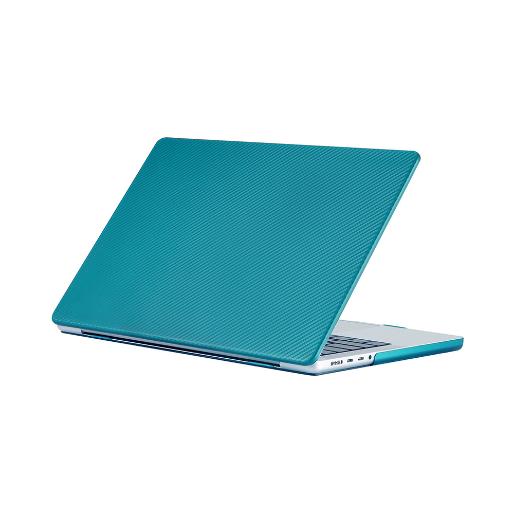 

Für MacBook Air 13 Zoll A1932/A2179/A2337 Carbonfaser Textur Hartlaptop Hartschellhülle Mit Fußpolster - Hellgrün, MacBook Air 13 inch (2018)