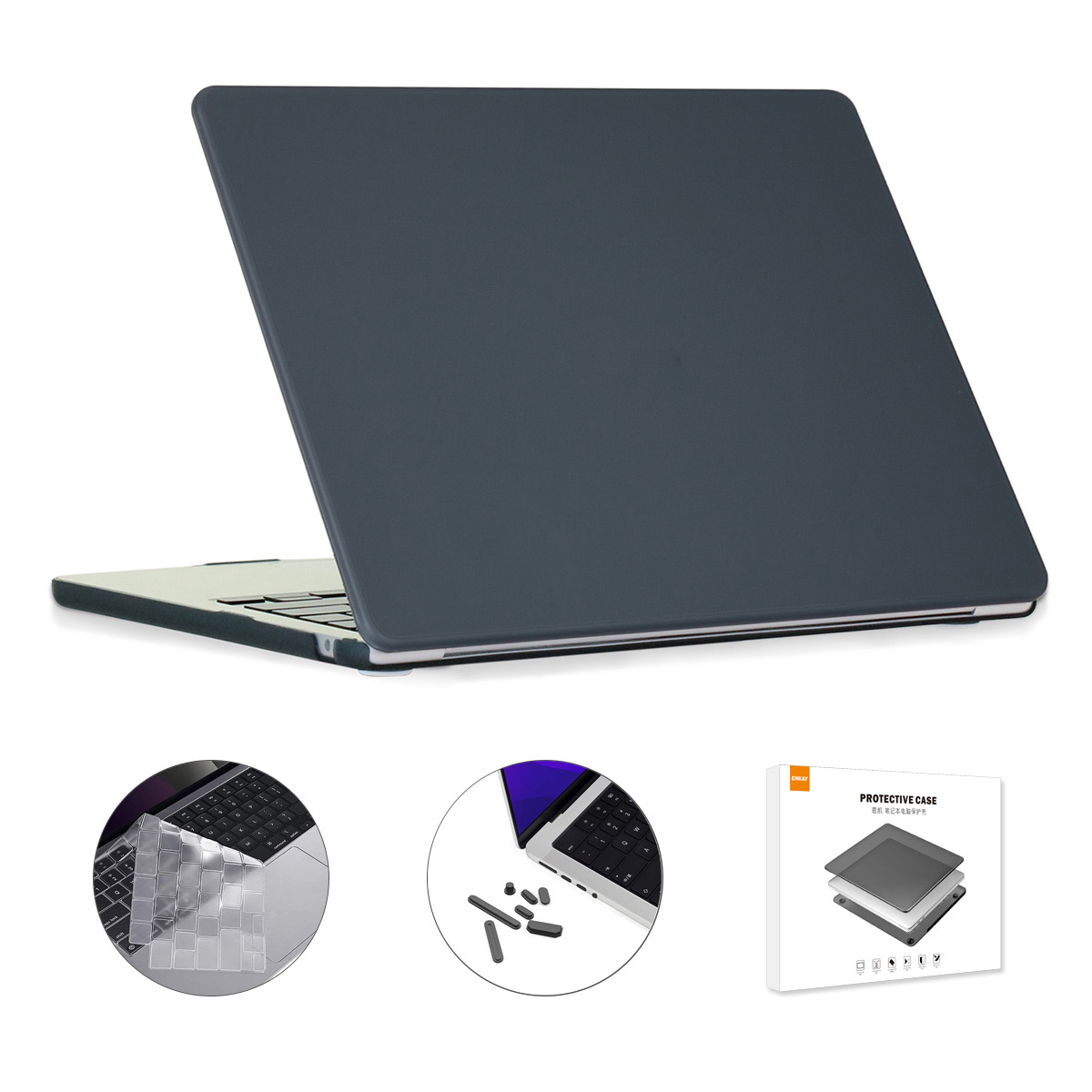 ENKAY HAT PRINCE for MacBook Air inch (2022)(A2681)(US Version) Matte Laptop Protective Case + Ultra Slim TPU Keyboard Film + Silicone Anti-dust Plugs