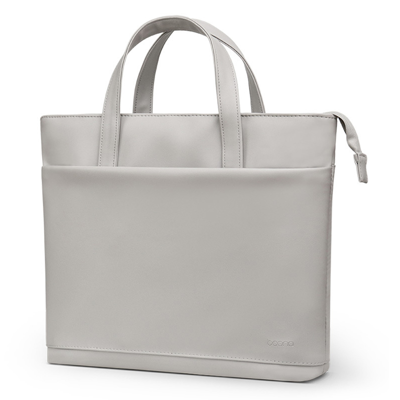 

Baona 14 Zoll Laptop Handtasche Reise Transportieren Tasche Anti-wear Leder Notebook Computerschutzhülle - Grau, MacBook Pro 14 inch (2023)