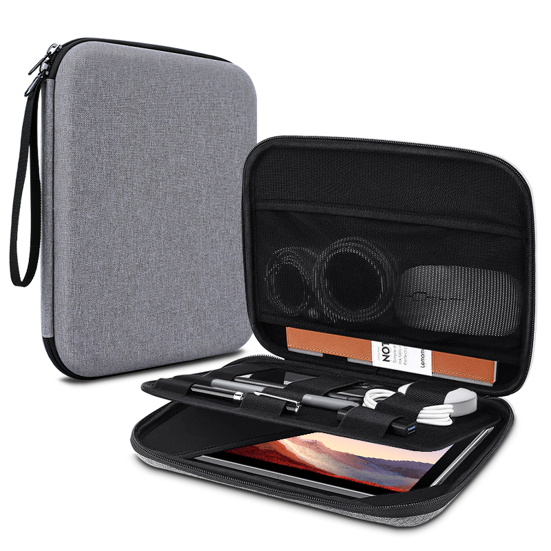 

A04 Schocksicherer Eva-koffer Für 12,9-zoll-tablet-laptop, Tragbare Notiz-handtasche Mit Tragetasche - Grau, iPad Pro 12.9 inch (2015)